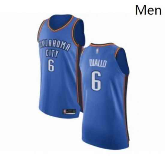 Mens Oklahoma City Thunder 6 Hamidou Diallo Authentic Royal Blue Basketball Jersey Icon Edition